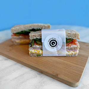 Products: Club sandwiches ham egg, cucumber, tomato and lettuce