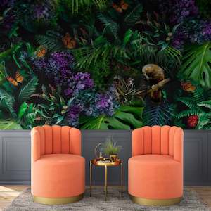 Misslolo Wallpaper: Kea and the Kingfisher wall panel by Miss Lolo