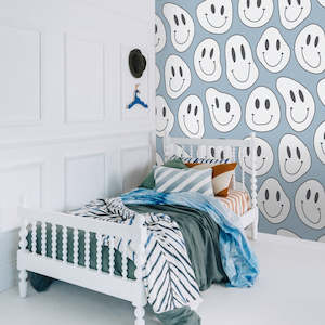 Misslolo Wallpaper: A Happy Life (blue) Wallpaper by Miss Lolo