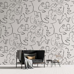 Peel And Stick Wallpaper: Face First Peel + Stick by Miss Lolo