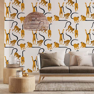 Peel And Stick Wallpaper: Laughing Lemurs Peel + Stick by Miss Lolo