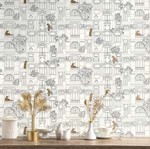 Golden Age Cat Wallpaper by Aspiring Walls