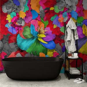 Entire Collection: Rainbow Tickles Removable Bathroom Wallpaper