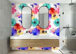 Bathroom Peel Stick: Wallflower Removable Bathroom Wallpaper