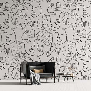 Peel And Stick Wallpaper: Face First Peel + Stick by Miss Lolo