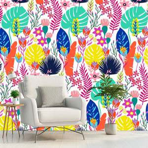 Peel And Stick Wallpaper: Them Tropical Vibes Peel + Stick by Miss Lolo