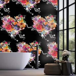 Vinyl Wallpaper: Heart of a Flower Vinyl Wallpaper