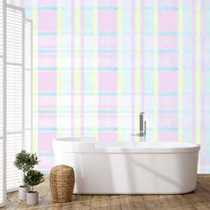 All Tartened Up Removable Bathroom Wallpaper