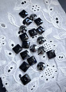 Buttons: Swarovski Hematite Buttons