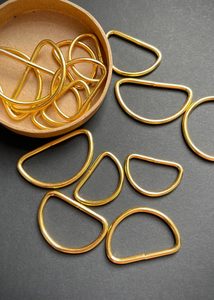 Buttons: Gold D Ring - Various