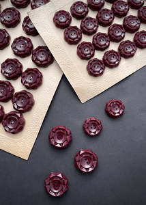 Vintage: Vintage Geometric Buttons, Oxblood 18mm or 22mm