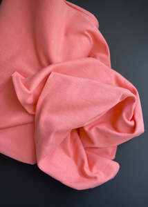 Go To Organics - Cotton Ribbing, Neon Pastel Orange