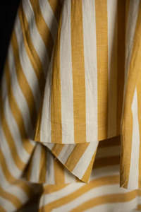 Linen: Sunshine Valley Organic Cotton Linen Stripe Fabric
