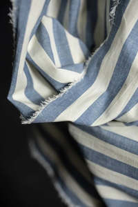 Amalfi Organic Cotton Linen Stripe Fabric