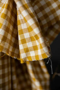 Linen: Pippa Organic Cotton Linen Gingham Fabric