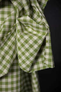 Linen: Tartines Organic Cotton Linen Gingham Fabric