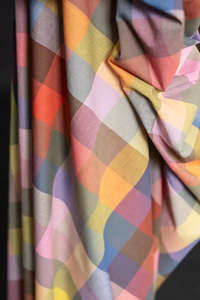Merchant Mills: Bilberry Watercolour Organic Cotton Check Fabric