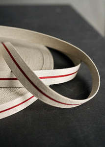 Merchant Mills: Bag Webbing - Long Road 30mm Red