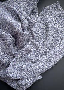 Snow Leopard, Silk Chiffon Fabric