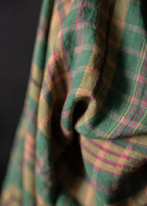 Madhatter Check Laundered Linen Fabric