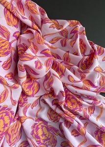 Viscose Lawn. Carnival Flower, Pink
