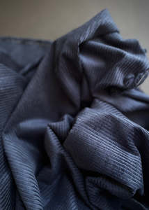 Miss Maude: Soft 4.5 Wale Cotton Corduroy. Ink Navy