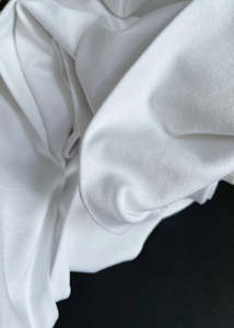 Miss Maude: Go To Organics - Cotton Ribbing, White