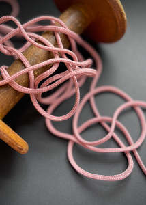 Ribbon Trim: 5mm Acrylic Cord, Dusty Pink