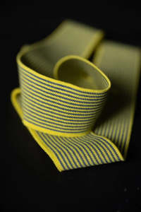 Ribbons Trim: Striped Cotton Rib - Little Sunshine