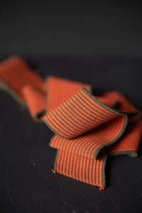 Ribbons Trim: Striped Cotton Rib - Kiwi Tango