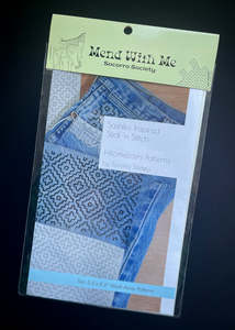 Sashiko Hitomezashi Inspired Mending Stick and Stitch Patterns
