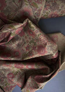 Stella Floral, Earth. Cotton Poplin Fabric