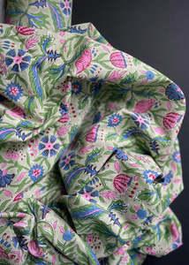 Light Weight: Hand Printed Cotton - Nigella