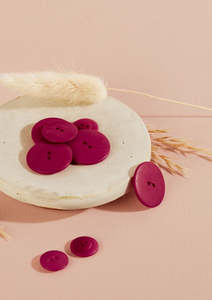 Atelier Brunette: Palm Corozo Buttons - Dahlia Pink.