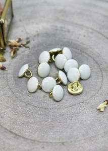 Gem Buttons - Sage. 9mm.