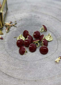 Atelier Brunette: Gem Buttons - Amarante. 9mm