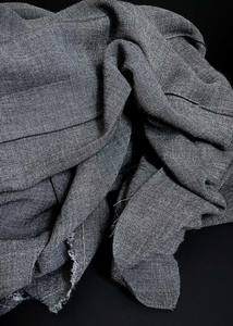 Wool Viscose Gauze, Charcoal Grey