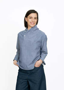 Mens Sewing Patterns: The Assembly Line - Wrap Collar Shirt