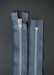 Ykk: YKK Nickel Trouser Zip - Dark Grey, 20cm