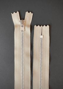 YKK Nickel Trouser Zip - Beige, 20cm