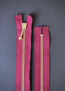 Ykk: YKK Brass Zip with Ball Pull, Pinot