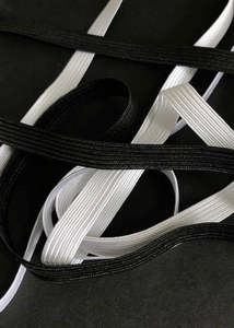 10mm Braided Elastic - White or Black