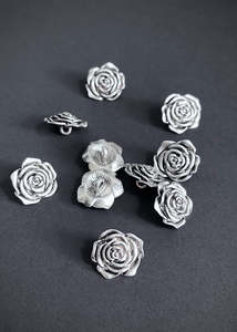 Metal Buttons - Rose 20mm
