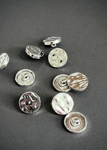 Metal Buttons - Shank Polished Silver 16mm