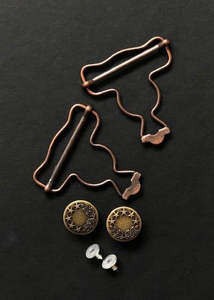 Metal Buttons: Dungaree Buckles - Nickel or Bronze