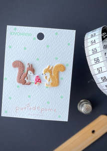 Labels: Iron on Patch - Squirrel's Choice