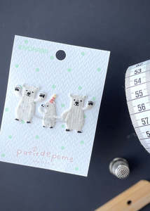 Labels: Iron on Patch - Polar Bear Party