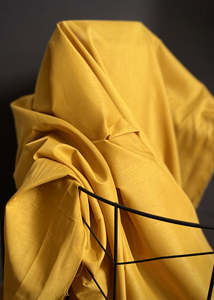 Organic Cotton Solids: Go To Organics - Cotton Voile, Dijon