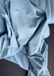 Organic Cotton Solids: Go To Organics - Jersey Knit, Smokey Blue