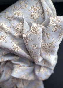 Cotton Double Gauze - Jardin Powder Blue
